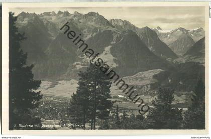 Bludenz mit Scesaplana & Rhätikon - Foto-Ansichtskarte - Verlag G. Heinzle's Erben Bludenz