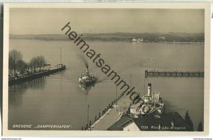 Bregenz - Dampferhafen - Foto-Ansichtskarte - Verlag C. Risch-Lau Bregenz