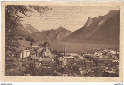 Ebensee old postcard travelled 192? b190401