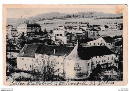 Schloss Gallspach, Institut Zeileis old postcard posted 1931 Gallspach to Križevci b210201