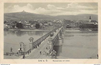 Österreich - Linz (OÖ) Reichsbrücke mit Urfahr