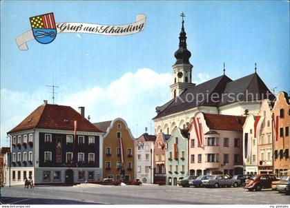 72580031 Schaerding Stadtplatz mit Kirche Schaerding