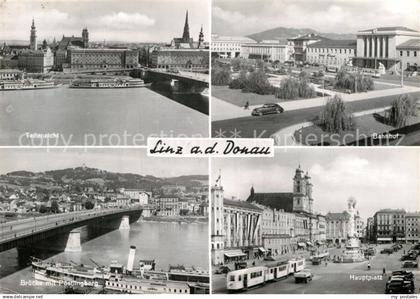 72939774 Linz Donau Teilansicht Bahnhof Poestlingberg Hauptplatz Pestsaeule Linz