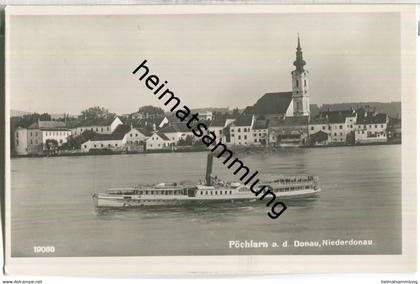 Pöchlarn an der Donau - Dampfer Habsburg - Foto-AK - Verlag P. Ledermann Wien