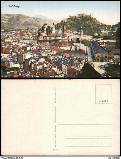 Ansichtskarte Salzburg Panorama-Ansicht Stadt-Ansicht Blick zur Burg 1924