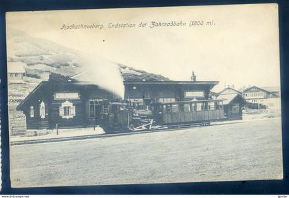 cpa d' Autriche Gare de  Hochschneeberg , Endstation der Zahnradbahn ........  Schneeberggebiet    MAI24-29