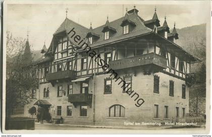 Spital am Semmering - Hotel Hirschenhof - Foto-Ansichtskarte