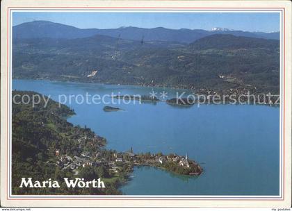 71899599 Maria Woerth Woerthersee Kaernten und Poertschach Fliegeraufnahme Maria