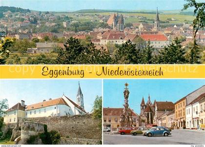 73628524 Eggenburg Niederoesterreich Panorama Stadtmauer Hauptplatz mit Stephans