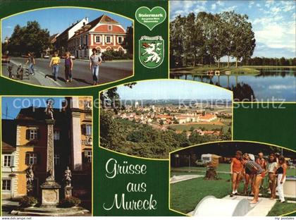 72532472 Mureck See Minigolf Teilansicht Postmeilensaeule