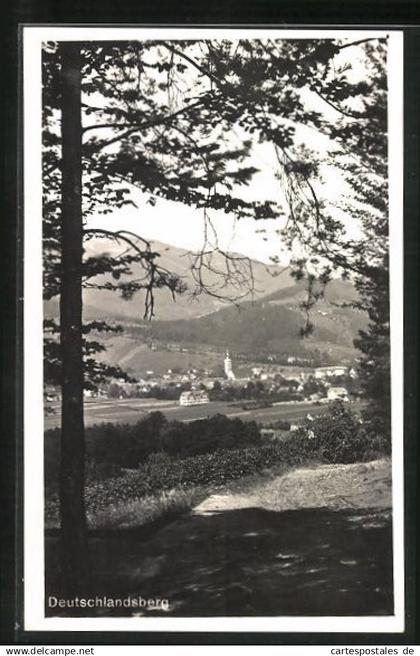 AK Deutschlandsberg, Teilansicht mit Baum