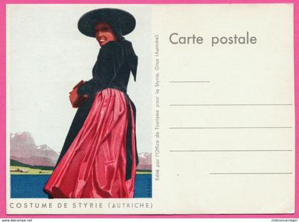 Autriche - Costume de Styrie - Femme - Folklore - Edité par L'OFFICE DE TOURISME POUR LA STYRIE GRAZ