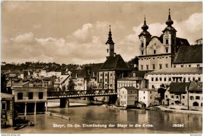 Steyr, Einmündung der Steyr in die Enns