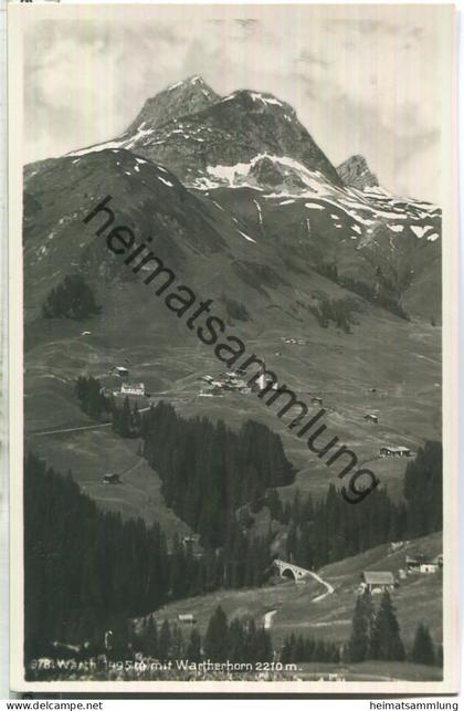 Warth mit Wartherhorn - Foto-Ansichtskarte - Verlag J. Hegenbart Bludenz