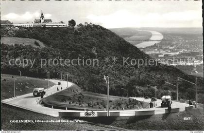 71812407 Kahlenberg Wien Hoehenstrasse mit Blick auf Wien Wien