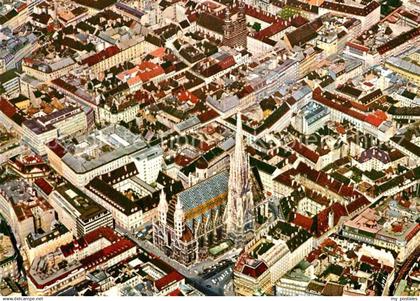 72800669 Wien Stephansplatz Stadtkern Stephansdom samt Hochturm Fliegeraufnahme