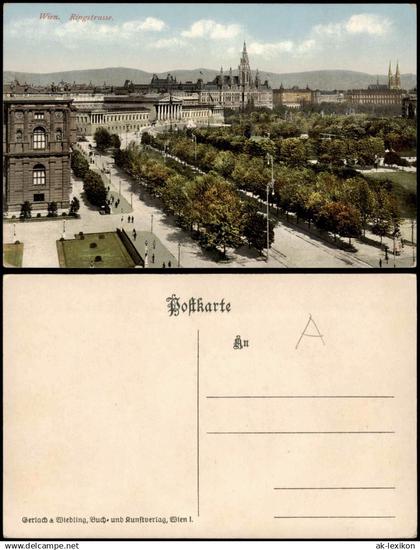 Ansichtskarte Wien Ringstrasse. 1912