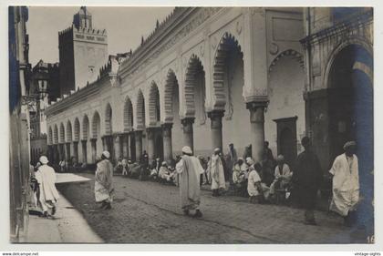 Algiers / Algeria: Djamaa el Kebir / Great Mosque of Algiers (Vintage Photo PC B/W)