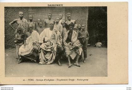 CPA DAHOMEY. TORI. GROUPE D'INDIGENES. 1918 - Dahomey, Bénin - 1918