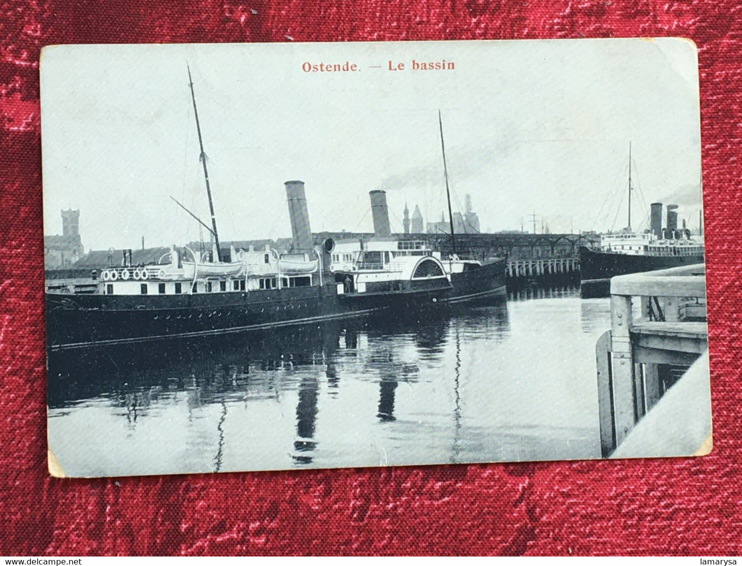 Oostende CPA carte Postale-Ostende:/Belgique située Région flamande, Bateau-le Bassin-☛province de Flandre-Occidentale.