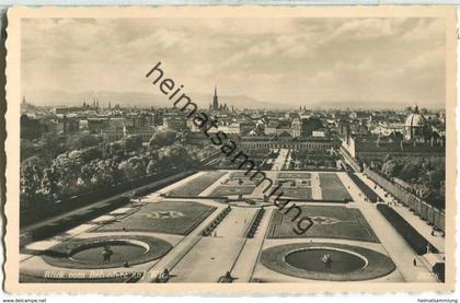 Wien - Blick vom Belvedere - Foto-Ansichtskarte