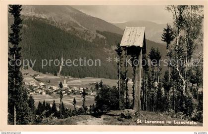 73071827 St Lorenzen Lesachtal Wegekreuz Blick ins Tal