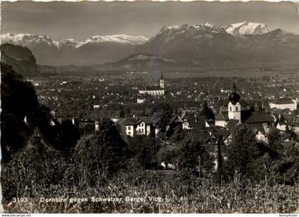 Dornbirn gegen Schweizer Berge