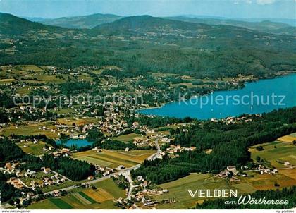 73070098 Velden Woerther See Fliegeraufnahme Velden am Woerther See