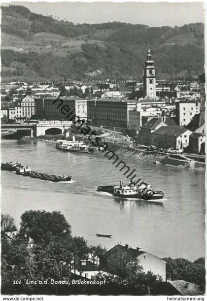 Linz an der Donau - Brückenkopf - Foto-AK Grossformat - Verlag Pechmann Linz