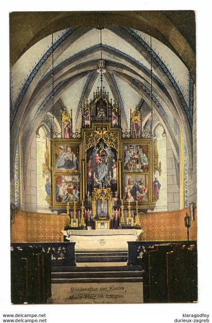 Mariapfarr im Lungau, Gnadenaltar der Kirche old postcard unused b200801