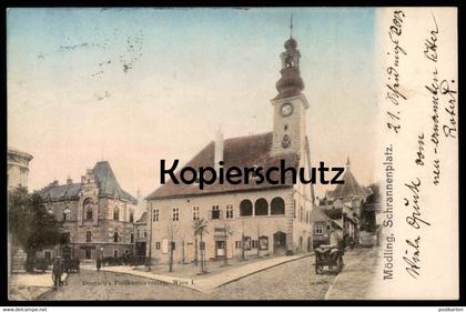 ALTE POSTKARTE MÖDLING SCHRANNENPLATZ Kutsche Niederösterreich Österreich cpa postcard Ansichtskarte AK