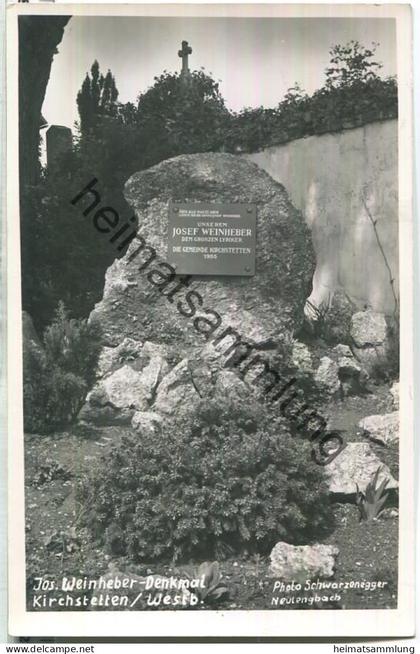 Kirchstetten - Jos. Weinheber-Denkmal - Foto-Ansichtskarte - Verlag Photo Schwarzenegger Neulengbach