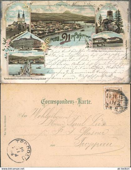 Ansichtskarte Urfahr-Linz Gruss aus... Mehrbild 1898