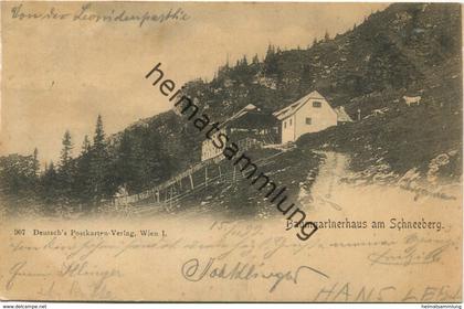 Baumgartnerhaus am Schneeberg - Verlag Deutsch Wien gel. 1899