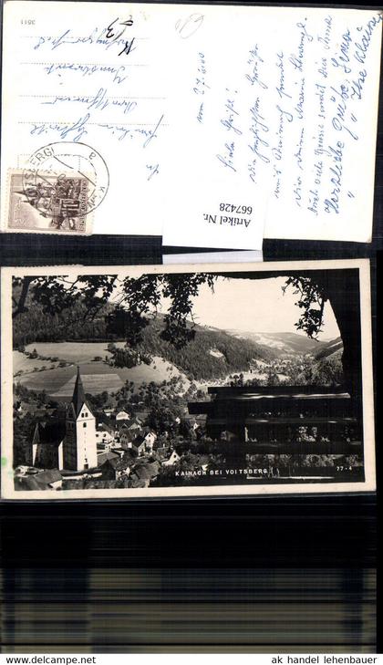 667428,Foto Ak Kainach v. Voitsberg Ansicht m. Kirche