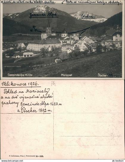 Ansichtskarte Mariazell Gemeindealpe, mariazell, Ötschertal 1925