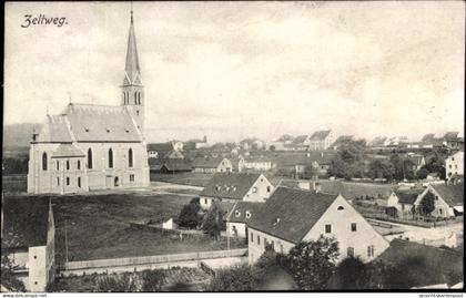 CPA Zeltweg Steiermark, Ortsansicht, Kirche