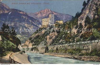 71541081 Landeck Tirol Schloss Landeck mit Silberspitze Partie am Inn Landeck