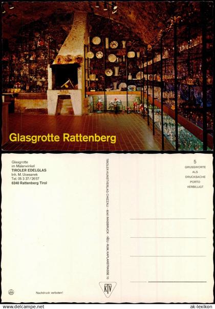 Ansichtskarte Rattenberg Glasgrotte Rattenberg 1982