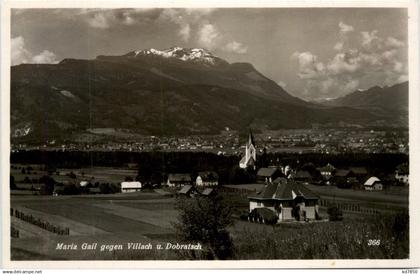 Villach/Kärnten - Villach, Maria Gail gegen Villach u. Dobratsch