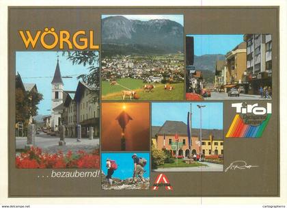 Austria postcard Worgl multi view