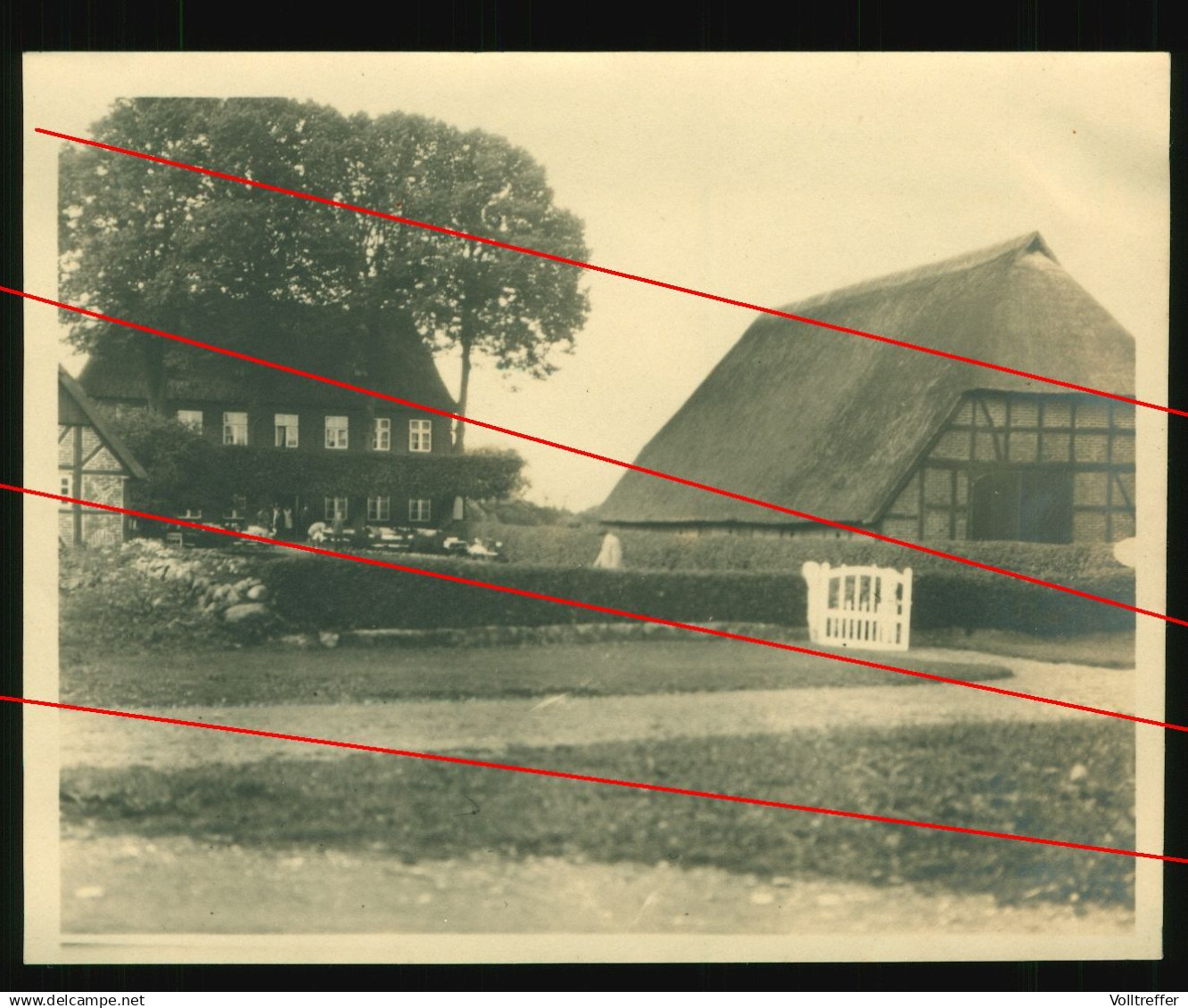 orig. XL Foto 1928 Blick auf ein Restaurant in Brodten, Stadtteil Lübeck Travemünde