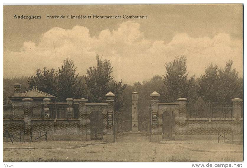 Oudergem - Auderghem :  Entrée du cimetière et monument des combattants  ( kerkhof )