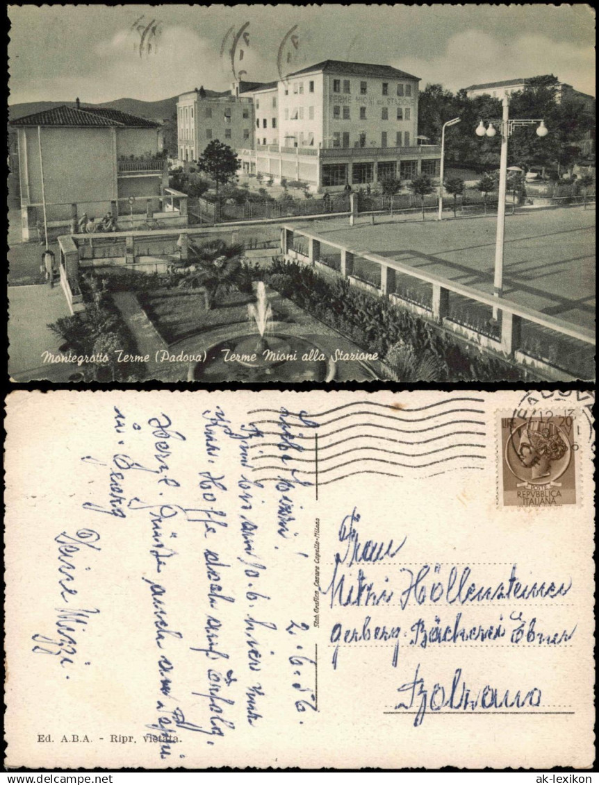 Padua Padova Montegrotto Terme (Padova) Terme mioni alla Stazione 1956