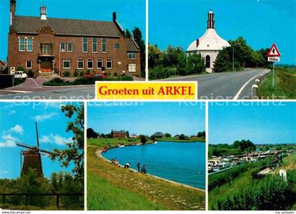 72738794 Arkel Zuid Holland Kirche Camping Windmuehle