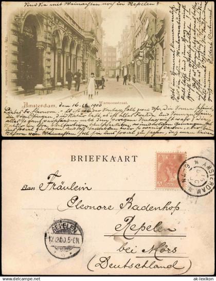 Postkaart Amsterdam Amsterdam Warmoesstraat 1900