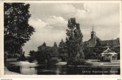 CPA AK Delfzijl Raadhuis met Voliere NETHERLANDS (728354)