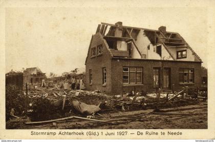 Nederland, NEEDE, Stormramp Achterhoek 1 Juni 1927 Ansichtkaart (3)