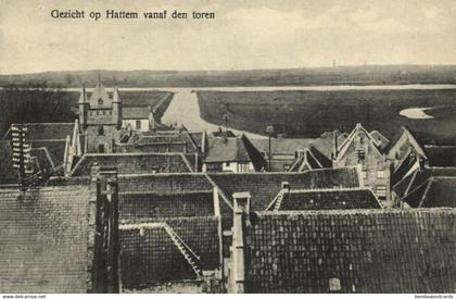 Nederland, HATTEM, Gezicht op Dorp vanaf den Toren (1910s) Ansichtkaart