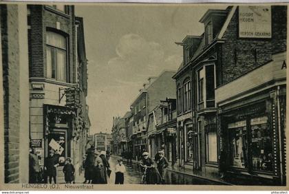 Hengelo (Ov.) Nieuwstraat (Winkels) 1931Topkaart